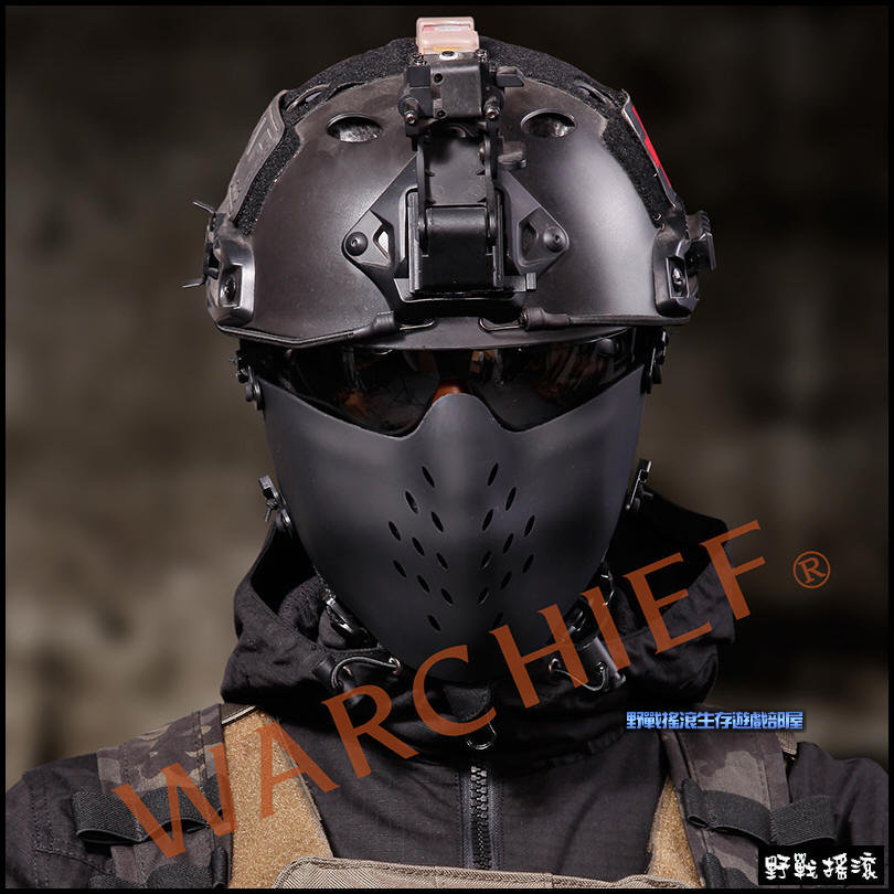 WARCHIEF M07 悍將半罩式防彈面罩【MultiCam Black】