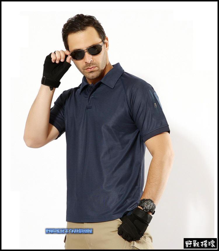軍風短袖戰術POLO衫、速乾上衣【Multicam Black】