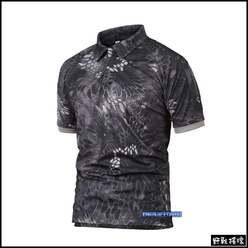 軍風短袖戰術POLO衫、速乾上衣【Multicam Black】