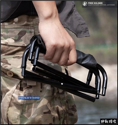 FREE SOLDIER 戶外口袋折疊椅【黑色】